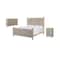 Homeroots Three Piece Gray Solid Wood Bedroom Set 636281 - alternate 1