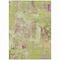 Homeroots 5' X 8' Lime Green Ivory And Pink Abstract Washable Indoor Outdoor Area Rug 596873 - alternate 9
