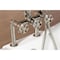 Kingston Brass 7" Center Deck-Mount Clawfoot Tub Faucet with Knurled Handle and Hand Shower, Polished Nickel AE8106RKX - alternate 5