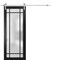 Sartodoors Sturdy Barn Door Frosted Tempered Glass Planum 2112 Black 30x80 Solid Core Modern Interior PLANUM2112BD-S-BLK-30 x 80 - alternate 1