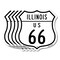 Signmission Illinois Route Marker Shield Sign Us 66, 12 inch X 12 inch, Aluminum Metal Sign, 5PK SHI-A-5Pack-12-382 - alternate 1