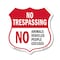 Signmission No Trespassing Shield Sign No Animals Ve, 12 Inch X 12 Inch, Aluminum Metal Sign SHI-A-12-413 - alternate 1