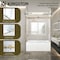 Kingston Brass 60" Acrylic Anti-Skid Alcove Left-Hand Drain Tub with Right Sliding Tub Door, White/Brushed Brass KVTAP6031L22T7 - alternate 6