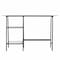 Homeroots 46" Clear and Black Glass Writing Desk 402043 - alternate 4