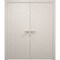 Sartodoors Interior Solid French Double Doors 36 x 80 inches, Ego 5005 Painted White Oak, Wood Interior Solid EGO5005DD-PWO-36 - alternate 1