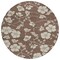 Homeroots 8' Brown And Beige Round Floral Washable Indoor Outdoor Area Rug 599870 - alternate 5