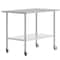 Flash Furniture Reese 30x48 Portable Work Table, SS Top Shelf, Galvanized Steel Undershelf, 4 Casters w/2 Locking NH-WT-3048-CAS-GG - alternate 1