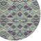 Homeroots 8' Blue And Purple Round Geometric Washable Indoor Outdoor Area Rug 609004 - alternate 7