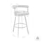 Armen Living Magnolia 26in Swivel Counter Stool in Brushed Stainless Steel with Black Faux Leather LCMGBABSBLK26 - alternate 7
