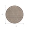 Homeroots 8' Brown And Ivory Round Geometric Washable Indoor Outdoor Area Rug 612120 - alternate 5