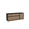 Homeroots Modern Black And Natural Long Door TV Stand 389029 - alternate 8