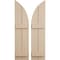 Ekena Millwork Sandblasted 2 Board Joined Board-n-Batten w/Quarter Round Arch Top Faux Wood Shutters, 11W x 36H, PR SHUBJQ11X36SDPR - alternate 1