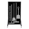 5S Supplies 5S Housekeeping Shadow Board Broom Station Version 6 - Black Board / Gray Shadows No Broom HSB-V6-BLACK/GRAY-BO - alternate 1