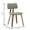 Leisuremod Modern Wooden Dining Chair, Walnut Color Frame in Light Grey, Clivo Collection CDWN-18LGR - alternate 8