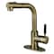 Kingston Brass Single-Handle Pull-Out Kitchen Faucet, Antique Brass LS241DKLAB - alternate 1