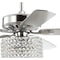 Jonathan Y Brandy 52" 3-Light Crystal Prism Drum LED Ceiling Fan With Remote, Chrome JYL9606A - alternate 8