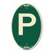 Signmission P Symbol Parking Sign, 12 Inch X 18 Inch Architectural Oval, Heavy Gauge Aluminum A-OV-G-1218-23513 - alternate 1