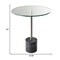 Homeroots 21" Silver And Clear Glass Round End Table 372937 - alternate 4