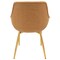 Leisuremod Markley Modern Leather Dining Arm Chair with Gold Metal Legs, Light Brown, 4PK ECG26BR4 - alternate 6