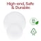 Smarty Had A Party 10.25" Solid White Organic Round Disposable Plastic Dinner Plates (120 Plates), 120PK 930W-CASE - alternate 6