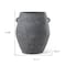 Homeroots 32" Gray Ceramic Amphora Floor Vase 608588 - alternate 4