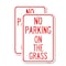 Signmission No Parking on the Grass, 12'' X 18'' 2 Signs, Heavy Gauge Aluminum, 2PK A-1218-2PACK-23685 - alternate 1