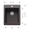 Blanco Bar Sink, 1 bowl, Silgranit, 20.50 in W x 16.75 in L x 8.39 in H 443236 - alternate 3