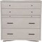 Homeroots 38" Gray Solid Wood Four Drawer Chest 524145 - alternate 4