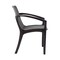 Armen Living Beckham Outdoor Patio Dining Chair in Dark Eucalyptus Wood and Gray Rope LCBECHGRY - alternate 6
