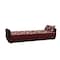 Homeroots 90" Burgundy Chenille Convertible Futon Sleeper Sofa And Toss Pillows With Storage 607130 - alternate 6