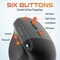 Delton Ergonomic Vertical Wireless Mouse, 6 High-Quality Buttons, Black S38 - alternate 7
