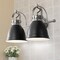 Jonathan Y Phineas 16.25" 2-Light Adjustable Farmhouse Bohemian Iron LED Vanity Light, Black/Nickel JYL1115A - alternate 8