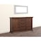 Homeroots 50" Chocolate Solid Wood Six Drawer Triple Dresser 524531 - alternate 4