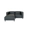 Homeroots 84" Black Faux Leather Sofa Chaise 530469 - alternate 4