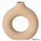 Uniquewise 5-Inch Decorative Small Hollow Ceramic Donut Table Vase - Handmade, Minimalist Boho Style,  QI004733.S - alternate 1