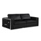Homeroots 89" Black Italian Leather Solid Wood Sofa 720446 - alternate 8