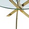 Homeroots 54" Clear and Gold Glass and Metal Cross Leg Base Round Top Dining Table 555139 - alternate 4