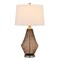 Homeroots 31" Gray Metal Geometric Table Lamp With Off White Empire Shade 524705 - alternate 5