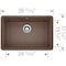 Blanco Precis 27 Single Bowl, Cafe Brown 522433 - alternate 3