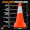 Xpose Safety 18 Inch All Orange Traffic Cone with 6in Reflective Collars, 4PK AOTC18-6-4-X-S - alternate 5
