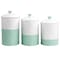 Martha Stewart Stoneware Canister and Lid 3 Piece Set in Blue and White 97379.06 - alternate 1