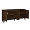 Homeroots 66in Brown Wood Carved Geometric Accent Cabinet With Four Doors 691654 - alternate 5