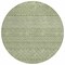 Homeroots 8' Green And Ivory Round Chevron Washable Indoor Outdoor Area Rug 612252 - alternate 6