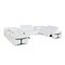 Homeroots White Italian Leather Power Reclining U Shaped Ten Piece Corner Sectional With Console 634688 - alternate 11