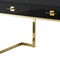 Homeroots 47" Black and Gold Wood and Stainless Steel Writing Desk With Two Drawers 543795 - alternate 7