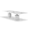 Homeroots 180" White Marble Double Pedestal Base Dining Table 488518 - alternate 3