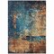 Homeroots 9' X 12' Teal Blue Black And Copper Abstract Washable Indoor Outdoor Area Rug 606078 - alternate 7