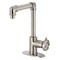 Kingston Brass One-Handle Single-Hole Bathroom Faucet with Deck Plate and Push Pop-Up Drain, Brushed Nickel KSD144RXBN - alternate 1