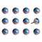 Homeroots Set of Twelve Blue And White Floral Ceramic Drawer Pull Knobs, 12PK 358133 - alternate 5