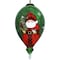 Homeroots Green Plaid Santa Hand Painted Mouth Blown Glass Ornament 477494 - alternate 1
